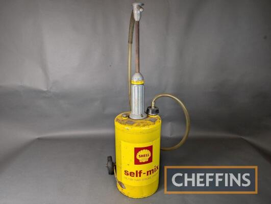 Shell Self-Mix Oil for Two Stroke Engines forecourt wheeled dispenser