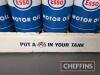 Esso forecourt oil can stand complete with 15no. Esso Motor Oil pint cans - 6