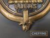 Lucas lion wall or cabinet mounted trademark logo, celluloid construction to appear as brass 13.5ins tall - 4