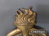 Lucas lion wall or cabinet mounted trademark logo, celluloid construction to appear as brass 13.5ins tall - 5