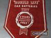 Exide Double Life Car Batteries wall hanging promotional flag - 3