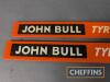 Pr. John Bull Tyre And Accessories shelf edge strips, appearing to be N.O.S - 2