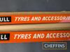 Pr. John Bull Tyre And Accessories shelf edge strips, appearing to be N.O.S - 3