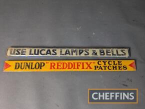 Use Lucas Lamps & Bells t/w Dunlop Reddifix Cycle Patches shelf edge strips