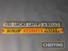 Use Lucas Lamps & Bells t/w Dunlop Reddifix Cycle Patches shelf edge strips