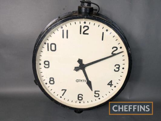 Gents of Leicester station wall clock, 17ins face