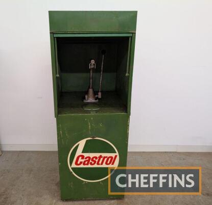 Castrol oil pump cabinet complete with original round sign