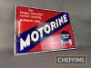 Prices Motorine double sided flanged enamel sign, great gloss, marked Bruton Palmers Green, c24x18ins