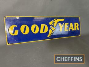 Goodyear single sided enamel sign, c24x7ins