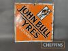 John Bull Tyres & Accessories double sided enamel sign of diamond form with bevelled edges, c15.5x15.5ins - 2