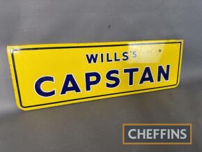 Wills's Capstan single sided enamel sign, c28x9ins