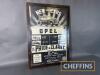 Pride & Clark Limited dealership advertising poster featuring Opel, Ford, Standard, Singer and Morris. F&G. 32x22.5ins