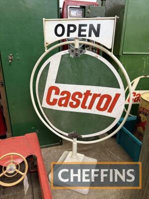 Castrol open/closed forecourt swinging sign