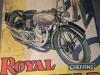 Royal Enfield Motorcycles 'Recommends Itself' dealer advertising poster mounted to hardboard, 29x19.5ins - 3