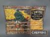 Central Motor Oils Oil Co printed tin sign, an early and extremely uncommon survivor, 19x14.5ins