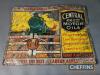 Central Motor Oils Oil Co printed tin sign, an early and extremely uncommon survivor, 19x14.5ins - 2