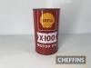 2no. Shell X-100 oil tins - 2