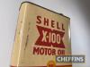 Shell X-100 Motor Oil tin with cap - 5