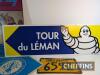 Foamex Michelin directional arrow sign for Lemans t/w Mercedes Foamex sign, FIVA International Motor Rally 1976 poster and metal license plate - 2