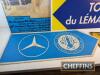 Foamex Michelin directional arrow sign for Lemans t/w Mercedes Foamex sign, FIVA International Motor Rally 1976 poster and metal license plate - 3