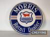 Morris Retail Dealer Sales & Service circular double sided enamel sign with uncommon hanging section c.28.5ins diameter plus hanging section - 5