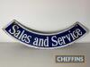 Morris Retail Dealer Sales & Service circular double sided enamel sign with uncommon hanging section c.28.5ins diameter plus hanging section - 7