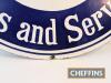 Morris Sales and Service circular enamel sign, 28.5ins diameter - 5