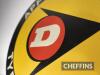 Approved Dunlop Tyre Service circular printed aluminium sign c.30ins diameter - 3