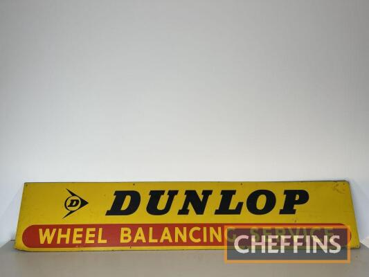 Dunlop Wheel Balancing Service single sided hardboard sign 59.5x12ins