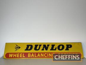 Dunlop Wheel Balancing Service single sided hardboard sign 59.5x12ins