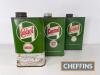 3no. Castrol quart oil cans