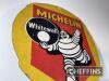 Michelin Whitewall tyres circular hardboard sign c24.5ins diameter - 2