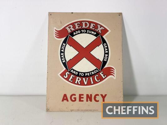 Redex Service Agency printed aluminium single sided sign 12x9ins