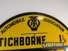 AA Cheriton, Tichborne, Hinton Ampner, London circular single sided enamel sign, 30ins diameter - 4