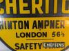 AA Cheriton, Tichborne, Hinton Ampner, London circular single sided enamel sign, 30ins diameter - 5