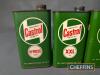 5no. Castrol pint oil cans t/w Redex pint can - 2