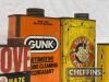 Qty automotive fuel and fluid cans to inc' National, Silver Knight, Gunk etc - 4