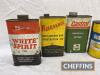 Qty automotive oil and fluid cans to inc' Castrol, Duckhams, Gulf - 6