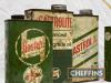 Castrol, qty of oil and fluid cans to inc' Castrol XS, Castrolite etc - 2