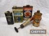 Qty automotive oil and fluid cans to inc' Gunk, Armstrong, David's Isopon (NOS), Esso Flit Gun etc - 2