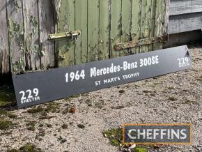 1964 Mercedes-Bemz 300SE St Mary's Trophy Goodwood paddock board