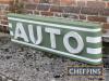 Auto, a metal garage sign using original lettering but with re-purposed back - 2