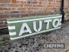 Auto, a metal garage sign using original lettering but with re-purposed back - 3