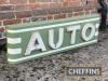 Auto, a metal garage sign using original lettering but with re-purposed back - 6