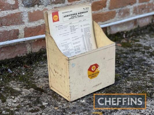 Shell, qty lubrication charts and original box to inc' Armstrong Siddeley etc