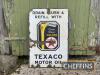 Texaco Motor Oil pictorial single sided enamel sign, a very rare find in the UK, 30x19.5ins - 2