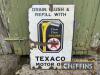 Texaco Motor Oil pictorial single sided enamel sign, a very rare find in the UK, 30x19.5ins - 5