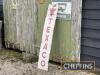 Texaco, single sided vertical enamel sign, seldom found within the UK, 55x12ins - 3