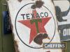 Texaco, single sided vertical enamel sign, seldom found within the UK, 55x12ins - 5