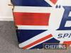 Motor 'BP' Spirit union jack single sided enamel sign by the Falkirk Iron Co. Ltd, 6x4ft - 3